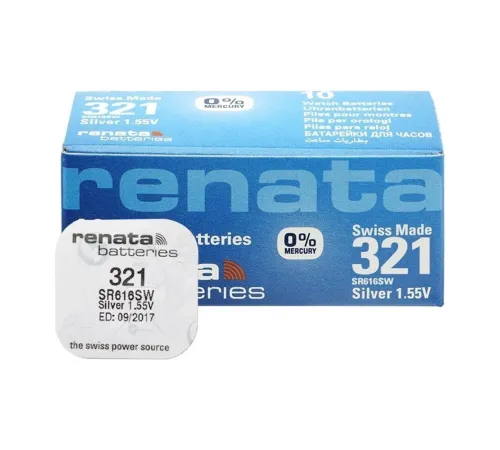 Renata 321 SR616SW 1.55V Alkalin Saat Pili 10 Adet