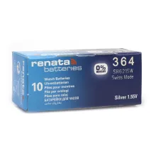 Renata 364 SR621SW 1.55V Alkalin Saat Pili 10 Adet