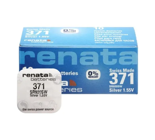 Renata 371 SR920SW 1.55V Alkalin Saat Pili 10 Adet