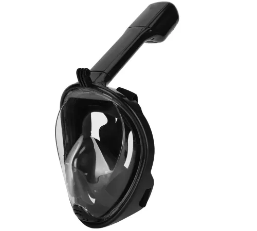 Easybreath Full Face Şnorkel Maske Su Altı Maskesi Anti-Sis Aksiyon Kamera Takılabilir Siyah L/XL