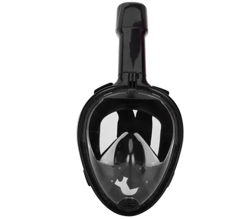 Easybreath Full Face Şnorkel Maske Su Altı Maskesi Anti-Sis Aksiyon Kamera Takılabilir Siyah L/XL