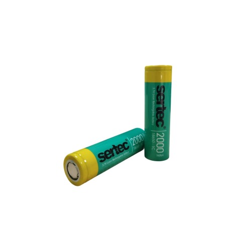 Sertec 18650 3.7V 2000 Mah 1C Li-Ion Şarjlı Pil