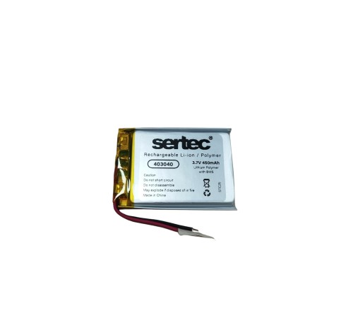 Sertec 403040 3.7V 450 MAh Li-Polymer Pil (Devreli/1.5A)