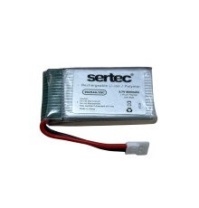 Sertec 902540 3.7V 800mAh 25C BEYAZ SOKET Drone Bataryası
