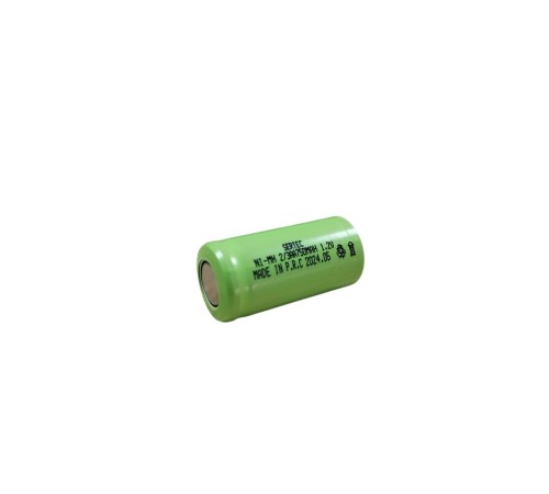 Sertec - 1.2V 750 Mah - 2/3AA - Ni-MH Şarjlı Pil - (Başsız / Flat Head)
