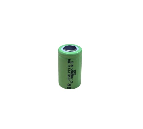 Sertec - 1.2V 500 Mah - 1/2AA - Ni-MH Şarjlı Pil - (Başsız / Flat Head)