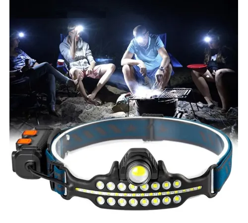 Fithome W690 7 Aydınlatma Modlu XPE COB  LED Sensörlü Dahili Pilli USB Şarj Edilebilir Kafa Feneri