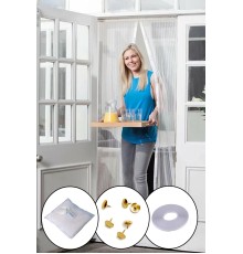 Mıknatıslı Manyetik Kapı Sinekliği Sineklik Tülü Perde (60cm x 210cm 2 Adet Tül) (1550)