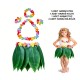 Çocuk Hawaii Kostüm Seti - Yaprak Etek & Hawaii Set - 5 Parça