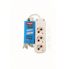 Amiral 3' lü Topraklı 2 Metre Kablolu Grup Priz