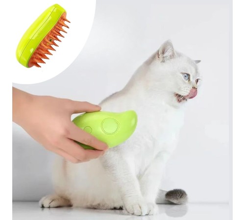 Buharlı Yumuşak Silikon Uçlu Kedi - Köpek Tüy Tarama Tarağı Yıkama Tımar Fırçası