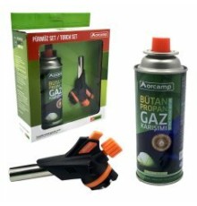 ORCAMP 2PCS PÜRMÜZ VE TORCH SETİ PÜRMÜZ TORCH ÇAKMAK BAŞLIK KAMP GAZI 227GR/400ML