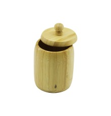 AHŞAP BAMBU ŞEKERLİK KAPAKLI ÇAP: 7.5CM DERİNLİK: 8.5CM NO : 8