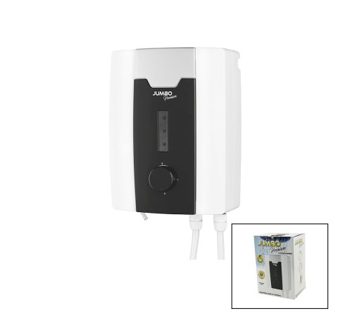 JUMBO PREMİUM BEYAZ ANİ SU ISITICI ELEKTRİKLİ ŞOFBEN DUŞ 7 EMNİYET TERMOSTAT 3 KADEMELİ 8000W
