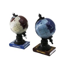 KUMBARA DÜNYA VİNTAGE DEKORATİF BİBLO KUMBARA RENKLİ 22CM REÇİNE