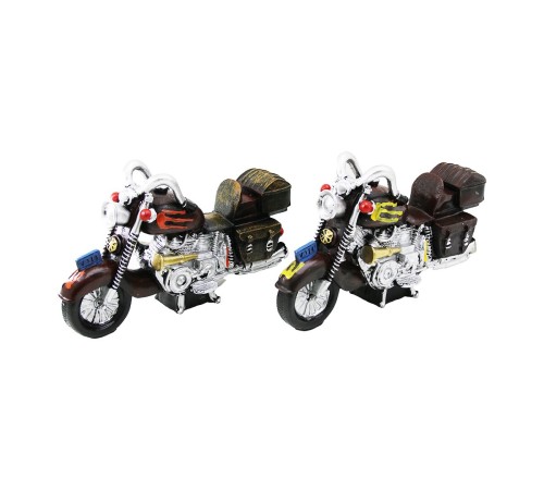 KUMBARA MOTORSİKLET VİNTAGE DEKORATİF BİBLO KUMBARA RENKLİ 25CM REÇİNE