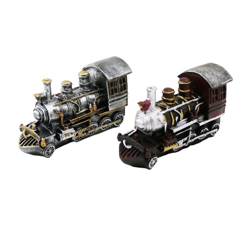 KUMBARA TREN VİNTAGE DEKORATİF BİBLO KUMBARA RENKLİ 20X12X8CM REÇİNE
