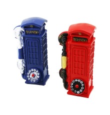 KUMBARA TELEFON KULÜBESİ VİNTAGE DEKORATİF BİBLO KUMBARA RENKLİ 20X6X6CM REÇİNE