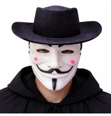 Vendetta Maske ve Şapka Seti – Anonim Stil Parti Maskesi
