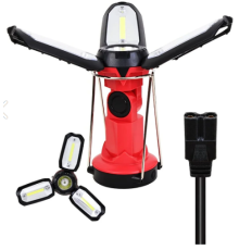 Polizei P-8801 ŞARJLI KATLANABİLİR 3XCOB LED+ 3W LED ÇOK FONKSİYONLU KAMP FENERİ