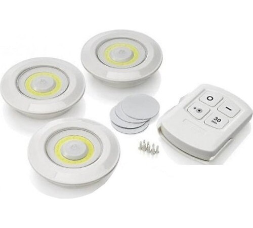 Kablosuz Uzaktan Kumandalı 3lü Led Lamba Seti
