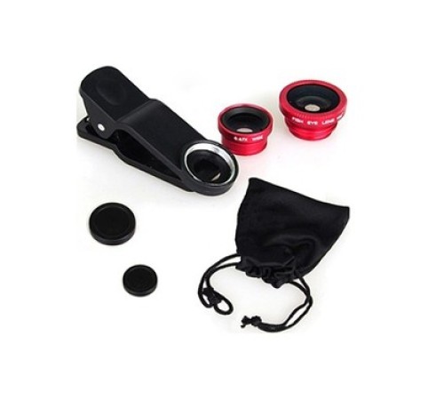 Balık Gözü Lens Fish Eye 3 Wide Geniş Açılı Makro Telefon Lensi