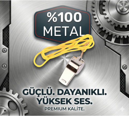 Metal Ipli Hakem ve Deprem Düdüğü (24'lü)