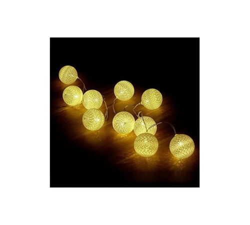 2 Metre 10’lu Top LED Işık - Pilli Gün Işığı Dekoratif Aydınlatma