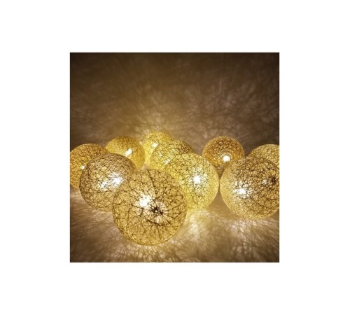 2 Metre 10’lu Top LED Işık - Pilli Gün Işığı Dekoratif Aydınlatma