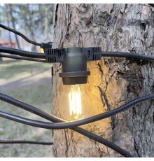 5 Metre Sabit Yanan Modlu 10 Ampul Parti Organizasyon Iç & Dış Mekan 2700K LED Aydınlatma Uzatma Fişli
