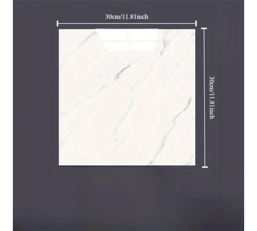 BEYAZ MERMER DESENLİ ALÜMİNYUM PLASTİK DUVAR STİCKER (30*30)