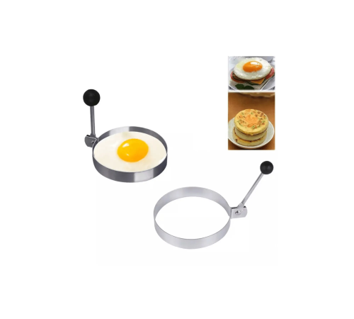 Metalik Daire Şeklinde Metal Omlet Yumurta ve Krep Kalıpları