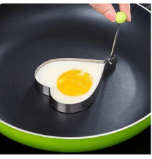 Metalik Kalp Şeklinde Metal Omlet Yumurta ve Krep Kalıpları