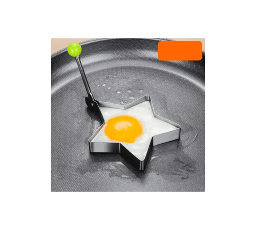 Metalik Yıldız Şeklinde Metal Omlet Yumurta ve Krep Kalıpları