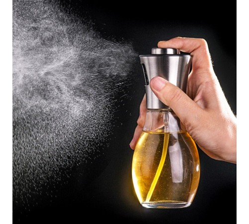 Paslanmaz Çelik Başlıklı Cam Spray Yağdanlık
