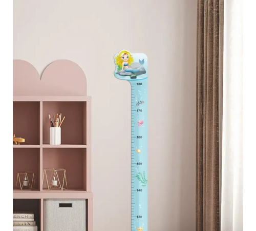 Sevimli Sarı Zürafa &  Yeşil Dinazor  & Deniz Kızı  & Roket & Ağaç Boy Ölçüsü Sticker