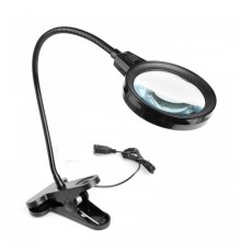 12 Led Clipsli Işıklı Büyüteç Işıklı Masa Lambası Çalışma Lambası