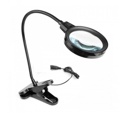 12 Led Clipsli Işıklı Büyüteç Işıklı Masa Lambası Çalışma Lambası