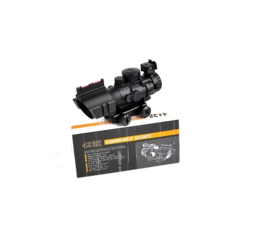 4X32 Kırmızı Işıklı Av Dürbünü 4x32 Nişangah