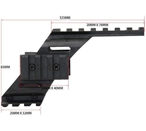 Polimer Naylon Fener Lazer Üst Ray 22mm