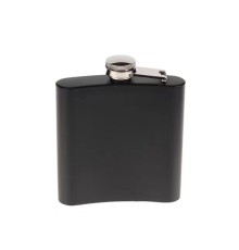 Siyah 6 oz Çelik Cep İçki Kanyak Matarası