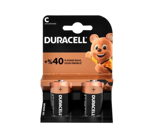Duracell Alkalin  Orta Boy C Pil 2li