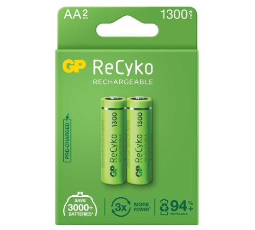 GP ReCyko 1300mAh AA Şarj Edilebilir Kalem Pil 2'lİ Paket