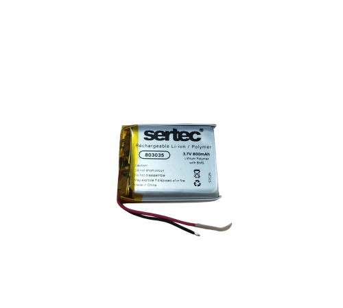 Sertec 803035 3.7V 800 MAh Li-Polymer Pil (Devreli/1.5A)