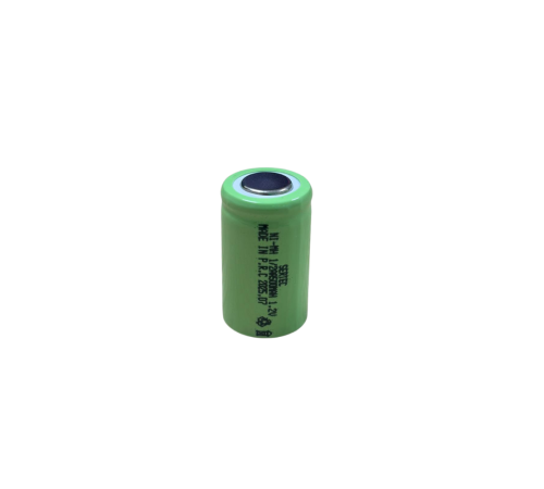 Sertec - 1.2V 500 Mah - 1/2AA - Ni-MH Şarjlı Pil - (Başsız / Flat Head)