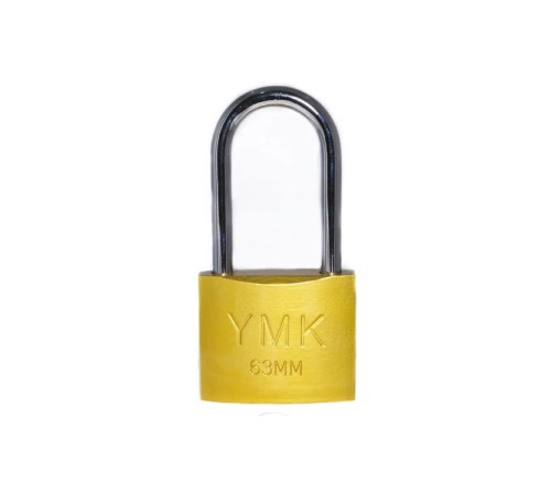 YMK Eko Sarı Boyalı Uzun Kancalı Asma Kilit 25mm