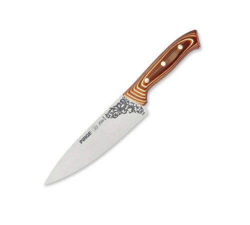 Pirge 32160 Elite Şef Bıçağı 19 cm - Perçinli Kahverengi Kompozit Sap