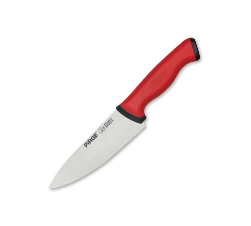 Pirge 34159 Duo Şef Bıçağı 16 cm - Kırmızı Kaymaz Sap
