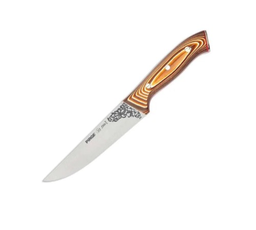 Pirge 32102 Elite Kurban, Kasap Bıçağı 16,5 cm - Kahverengi Perçinli Kompozit Sap