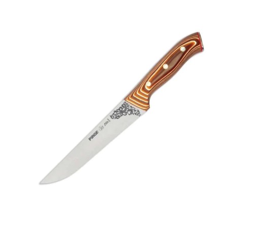 Pirge 32103 Elite Kurban, Kasap Bıçağı 19 cm - Kahverengi Perçinli Kompozit Sap